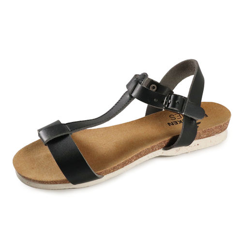 Fairticken Shoes Braga Sandale aus veganem Leder (black) B-Ware