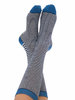 Albero Natur Socken aus Bio-Baumwolle (dunkelblau/weiß)