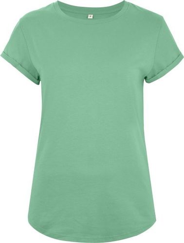 CC EARTHPOSITIVE® Damen T-Shirt mit gerollten Ärmeln (sage green)