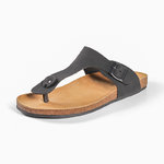 Fairticken Shoes Vegane Unisex Zehentrenner Sandale THULAR (black, Nobuck)